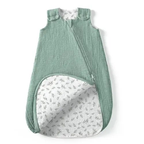 lulumoon Sleep Sack Muslin for Baby: Cotton Wearable Blanket for 9-15 Months - Soft Lightweight Ideal for Nursery Lounge Nighttime Naptime 12-18 Months