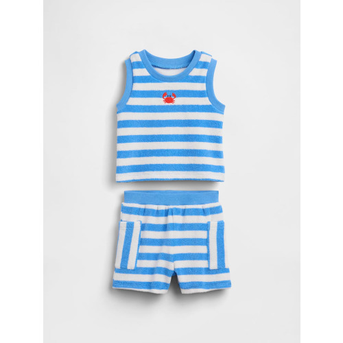Baby Towel Terry Stripe Outfit Set