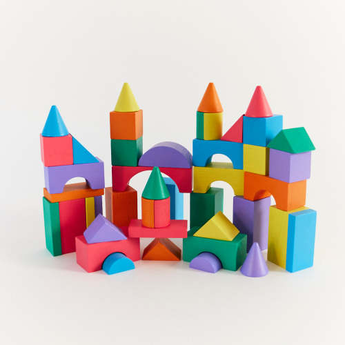 Wooden Rainbow Building Blocks Set – Sarah's Silks