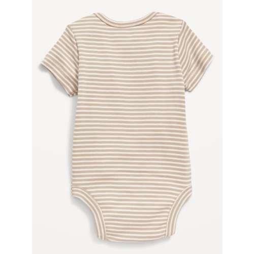 Old Navy Printed Sleeveless Henley Bodysuit for Baby (Dried Linen)