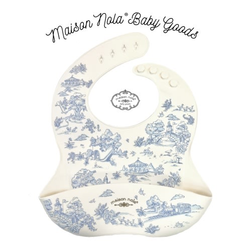 Storyland Toile Silicone Bucket Bib - ZukaBaby
