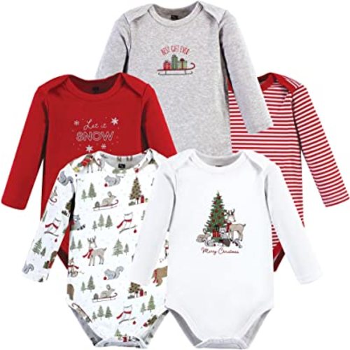 Hudson Baby unisex-baby Cotton Long-sleeve Bodysuits