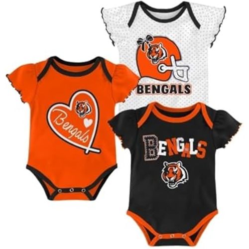 Outerstuff NFL Teams Newborn Baby and Infant Short Sleeve Bodysuit 3-Pack (0-18M)