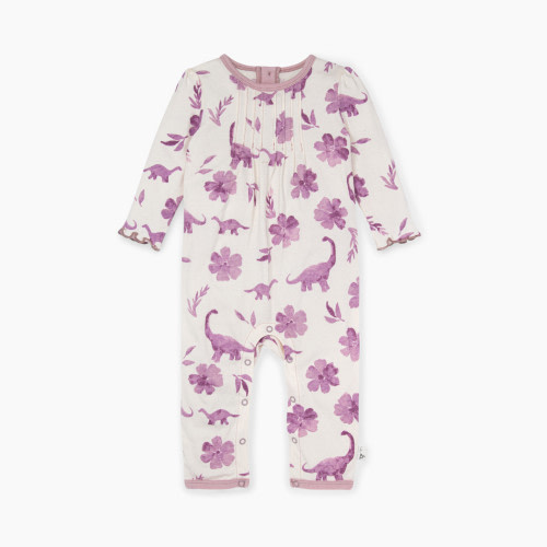 Burt's Bees Baby Mama & Baby Dino Jumpsuit Coverall - Purple, 0-3 Months