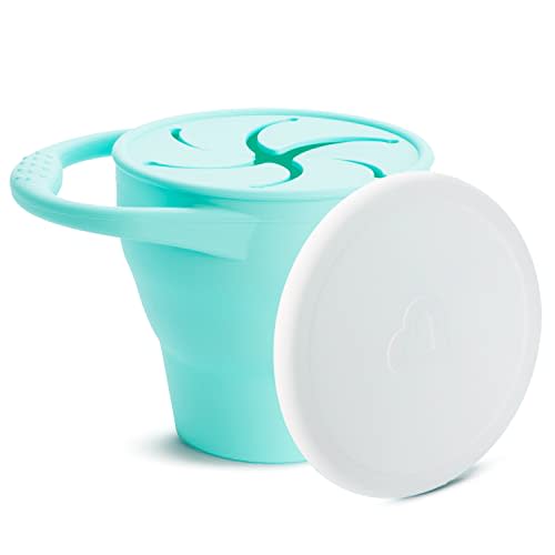 Munchkin® C’est Silicone! Collapsible Toddler Snack Catcher® Cup with Lid, Mint