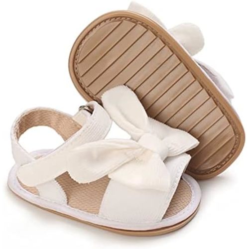 Baby Girl Sandals Summer Crib Shoes Bowknot Soft Sole Infant Girls Princess Dress Flats First Walker Shoes