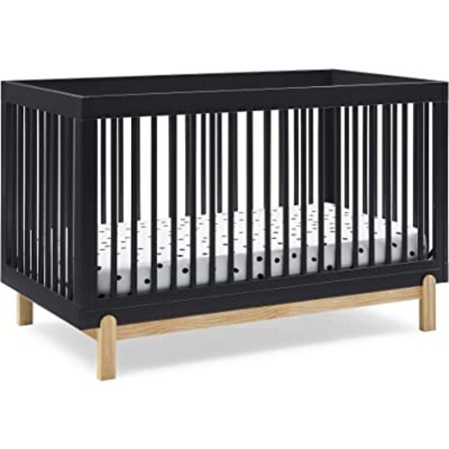 Delta Children Poppy 4-in-1 Convertible Crib, Midnight Grey/Natural