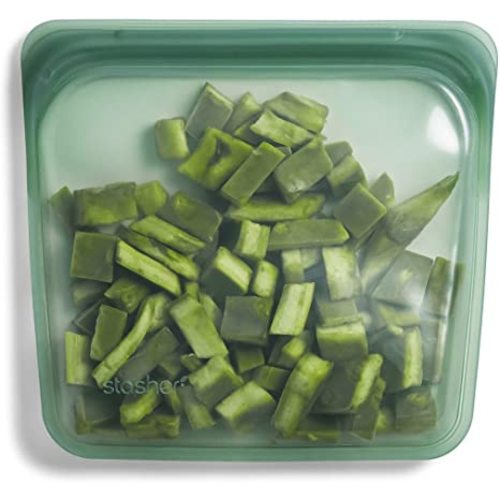 Stasher Platinum Silicone Food Grade Reusable Storage Bag, Agave (Sandwich) | Reduce Single-Use Plastic | Cook, Store, Sous Vide, or Freeze | Leakproof, Dishwasher-Safe, Eco-friendly | 28 Oz
