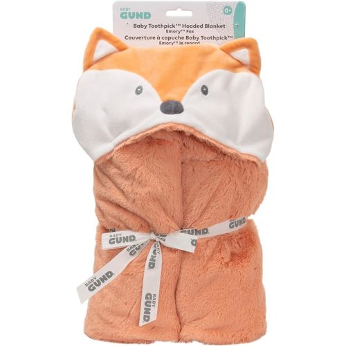 Baby GUND Lil’ Luvs Hooded Blanket, Emory Fox, Ultra Soft Plush Security Blanket for Babies and Newborns