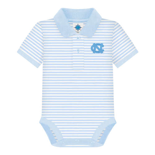 North Carolina Tar Heels Striped Polo Bodysuit | College Baby