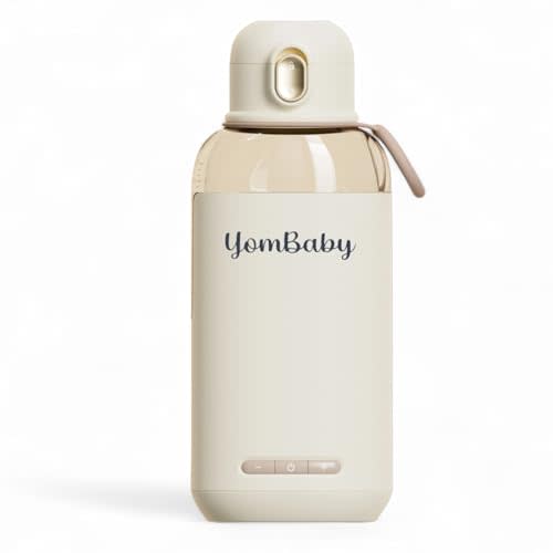YomBaby Portable Milk Warmer/Fast charging, Long battery life, Wireless and Leak proof/Instant Water, Milk or Breast Milk warmer for Travel, Outdoor, Transportation, Parks-270ml
