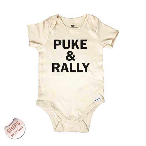 Puke & Rally Baby Bodysuit, Baby Shower Gift, Unisex Sweater, Funny Baby Bodysuit, cute Baby Romper, 2000420