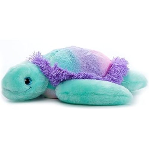 The Petting Zoo Sea Turtle Stuffed Animal Plushie, Ombrez Ocean Animals, Rainbow Sea Turtle Plush Toy 15 inches