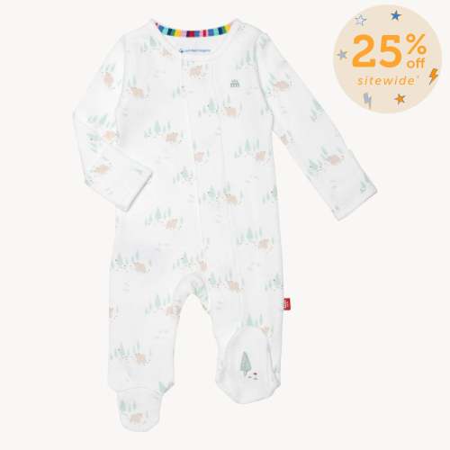 babe in the woods organic cotton magnetic parents favorite footie – Magnetic Me