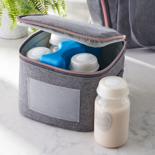 Parents Choice Pc Breast Milk Cooler Bag-heather Gray