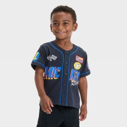 Toddler Boys' Disney Mickey Mouse Racing Jersey - Black 3t