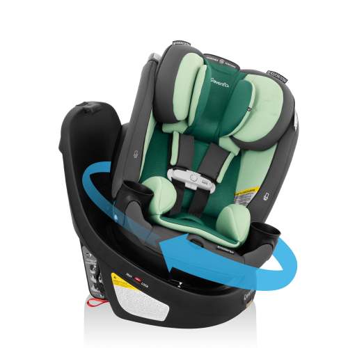 Revolve360 Slim 2-in-1 Rotational Car Seat with Green & Gentle Fabric - Evenflo® Official Site – Evenflo® Company, Inc