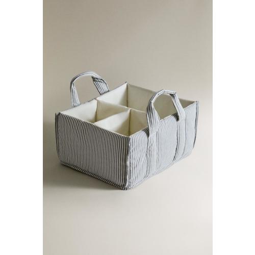 STRIPED BABY CLOTHES ORGANIZER WITH HANDLE
