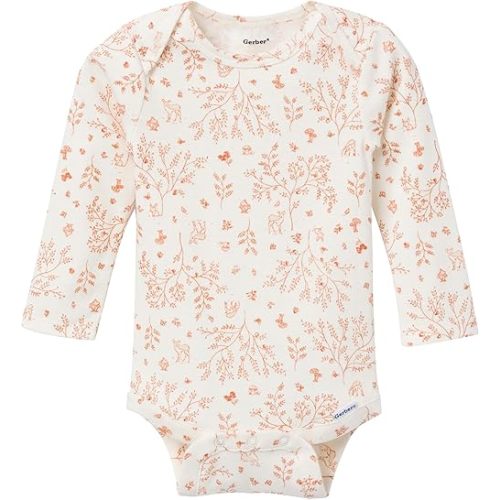 Gerber Baby Girls' 6-Pack Long-Sleeve Onesies Bodysuits