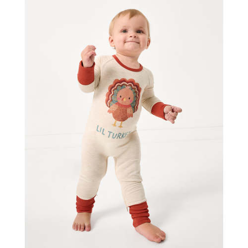 Lil Turkey Crescent Zippy | Little Sleepies