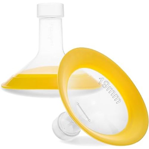 Nenesupply 19mm Oval Flanges Compatible with Lansinoh Breast Pump Parts Replace 19mm Lansinoh Flange Accessories. Work with Signature Pro Smart Pump and Manual Pumps