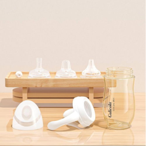 Baby Bottle with Straw, Weighted Straw Sippy Cup with Handle, BPA Free PPSU, 6 Months Plus, 9 oz - Clear