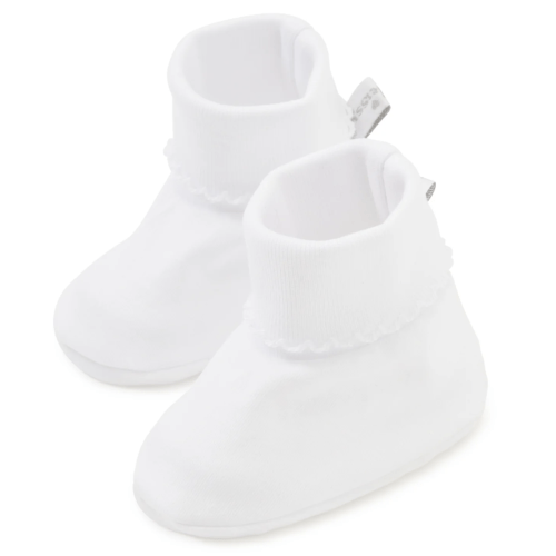 White Kissy Basics Booties