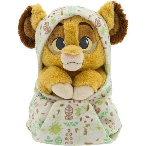 DISNEY STORE Unisex-Children Babies Collection: Simba Plush in Swaddle with Detailed Plush Features - Official Soft Toy - Stuffed Animals for Babies - Perfect for Fans & Kids
