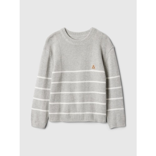 babyGap Relaxed Crewneck Sweater in light grey heather, size: 12-18 M