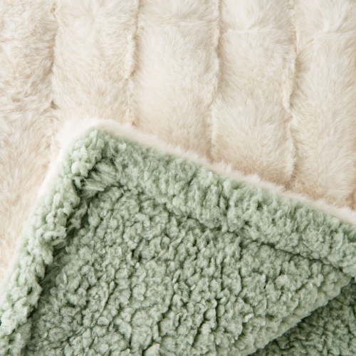 Parent's Choice Premium Plush Ivory Blanket with Faux Sherpa Lining, for Baby and Toddler, 30" x 40"