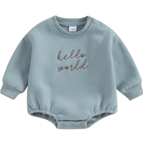 VISGOGO Newborn Infant Baby Boy Girls Oversized Romper Little Dude Sweater Onesie Coming Home Outfit Neutral Clothes