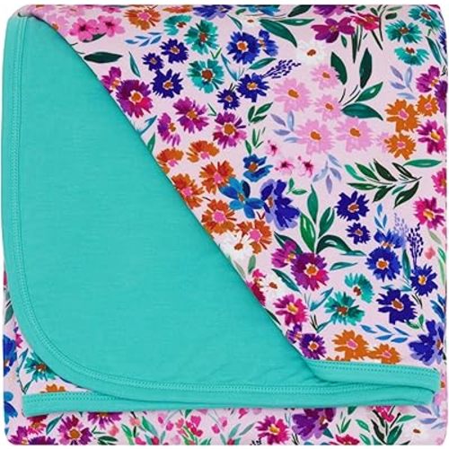 Little Sleepies Cloud Blanket, Soft Viscose from Bamboo Toddler & Baby Blanket for Boys & Girls, Lightweight, Perfect for Hot Sleepers, 50" x 50", Large (Sweet Pea)