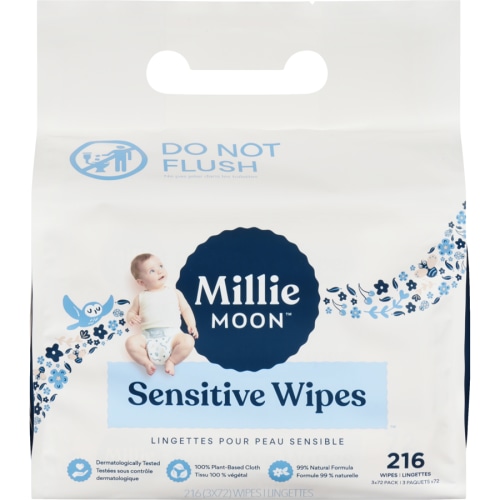 Sensitive Wipes - 3x72 pack, 216 Wipes