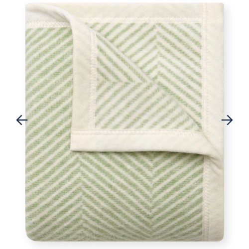 Harborview Herringbone Sprout Green Mini Blanket