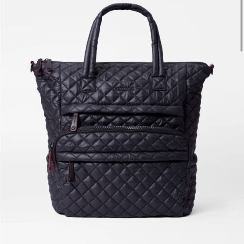 Metro Utility Quilted Backpack in Black | MZ Wallace