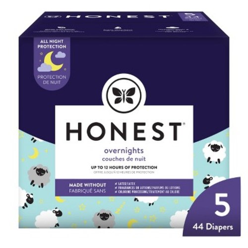 The Honest Company Clean Conscious Disposable Overnight Diapers - (Select Size and Pattern), Size: 5