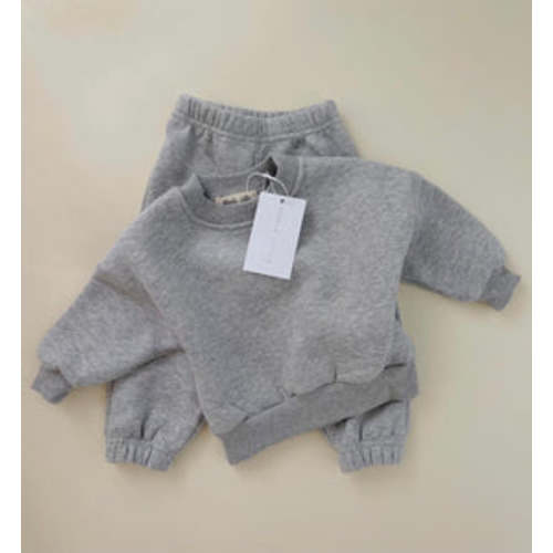 Warm Tracksuit - Heather grey – Purely Little