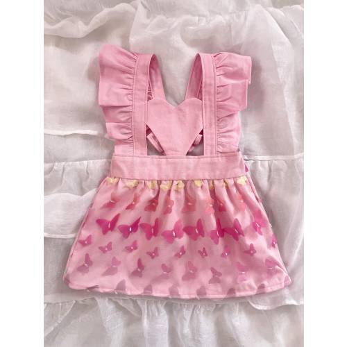 Rainbow Butterfly baby toddler Pinafore
