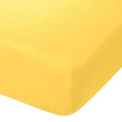 NTBAY 100% Brushed Microfiber Fitted Crib Sheet, Super Soft and Cozy 28x52 Crib Sheet for Standard Crib and Toddler Mattresses, Boys, Girls, Unisex, Yellow, 28x52 Inches