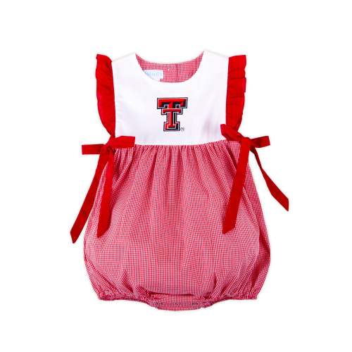 Texas Tech Embroidered Red Gingham Bubble