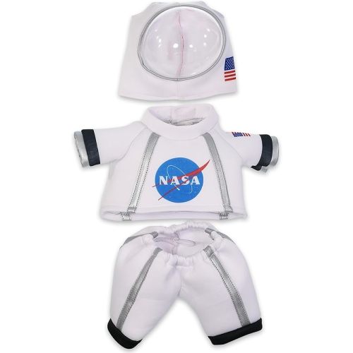 DolliBu Astronaut Dress Up Set for Teddy Bear Plush Toy - Astronaut Stuffed Animal Costume Outfit with Jacket, Helmet with Holes, and Pants, Create NASA Space Toys for Kids with Dress Up Set - Large