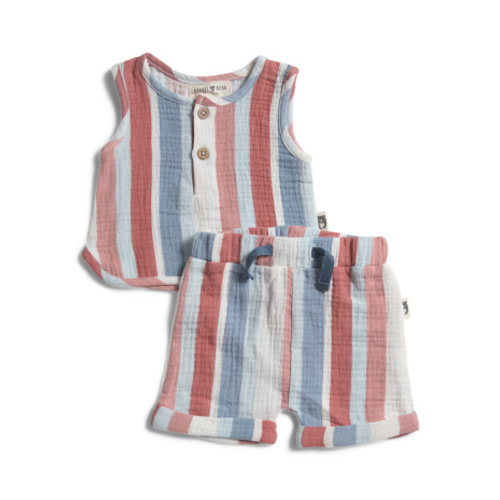 Newborn Boys 2pc Americana Tank And Shorts Set | Baby Boys (0-24m) | Marshalls