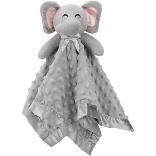 Pro Goleem Elephant Security Blanket, Soft Lovey Unisex Lovie Baby Gifts for Boys and Girls Snuggle Toy Stuffed Animal Newborn Essentials and Items Grey 16 Inch