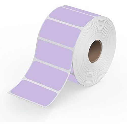 Rollo Direct Thermal 2x1 Sticker Labels - Roll of 1,000 Purple Thermal Labels - Multi-Purpose Thermal Printer Stickers