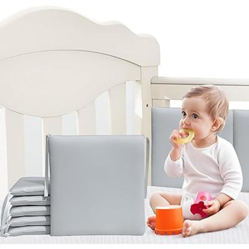 6 Pc Ventilated Mesh Corner Edge-Iner Lining Strips Soft Cushion(Inner Liner Only)- Cotton/Polyester - Washable, Reusable(01)-About 6 Pieces (9.85in x 11.8in) (gray-6pc)