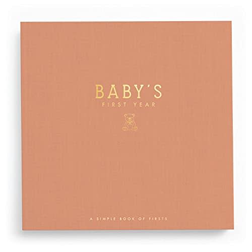 Lucy Darling Baby Memory Book, Luxury Baby First Year Book & Photo Album for Baby Boy/Girl, Keepsake Baby Books & Journals, Gender Neutral Memories & Milestone Book, Pregnancy Gift - Teddy Bears