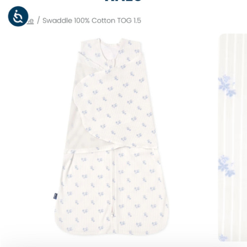Vintage Floral Cotton Swaddle | HALO