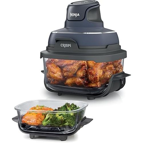 Ninja Crispi Glass Air Fryer, 4-in-1, Grey, FN101GY