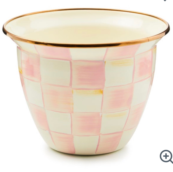 MacKenzie-Childs | Rosy Check Large Flower Pot