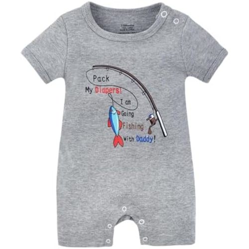 Cnins Pack My Diapers Im Going Fishing with Daddy - Cute Baby Essentials Outfits for Daddy & Baby Matching Activities
